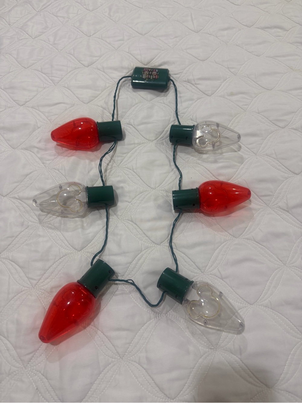 Disney light up Christmas ornament necklace